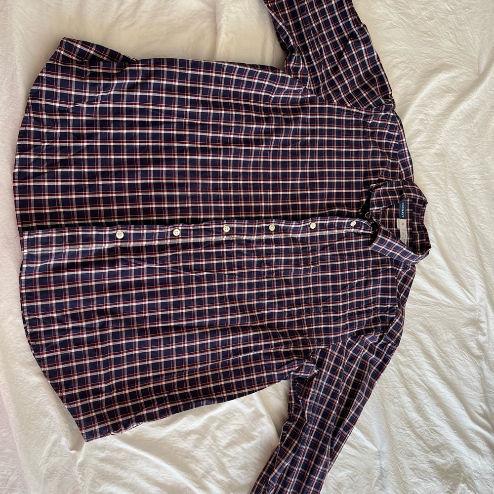 Plaid Button-Up Shirt